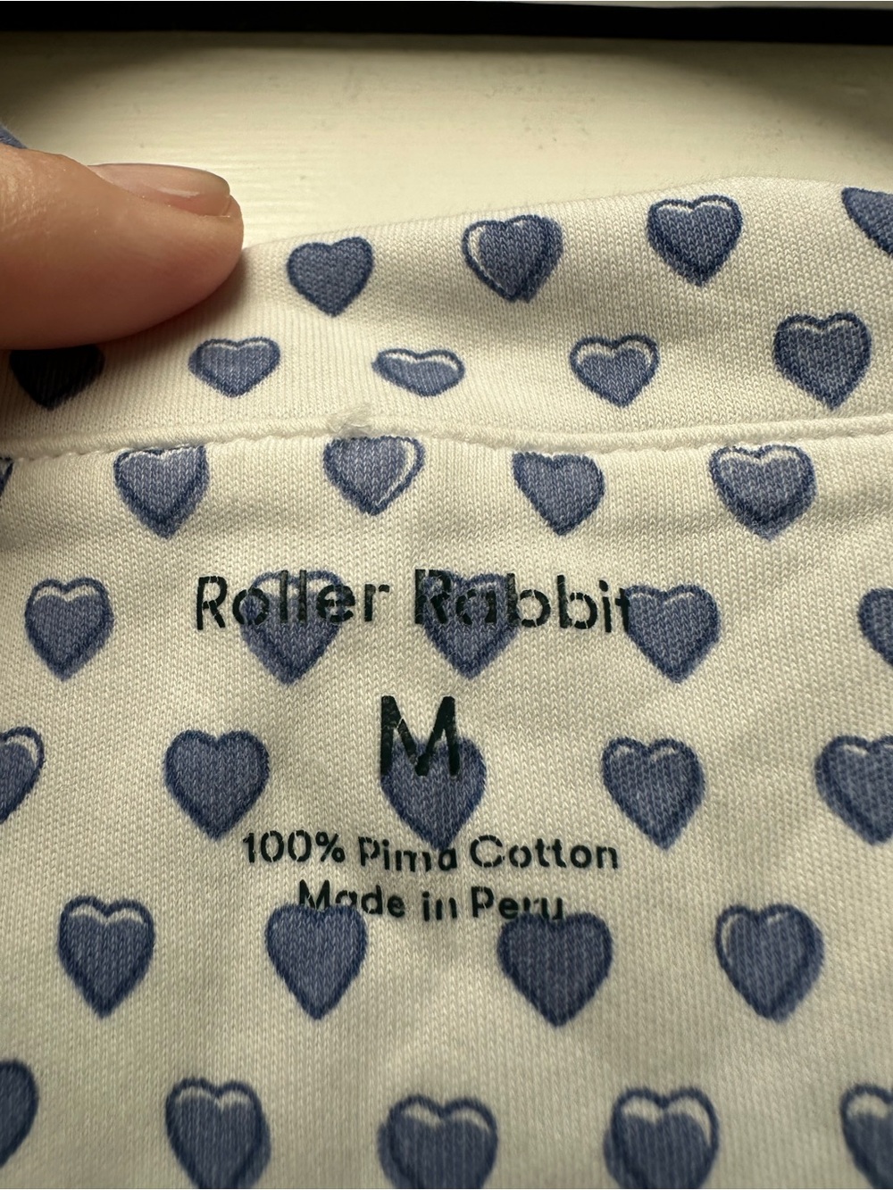Roller Rabbit Blue Heart-Print Polo Pajama Top - Picture 5 of 5